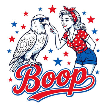 Boop Patriotic Eagle 4th of JulyPNG