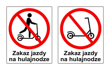 zakaz jazdy na hulajnodze © robert6666