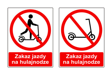 zakaz jazdy na hulajnodze © robert6666