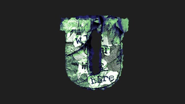 A drag and drop printed junk journal ephemera style paper letters that animates into place from shredded and torn paper pieces.
