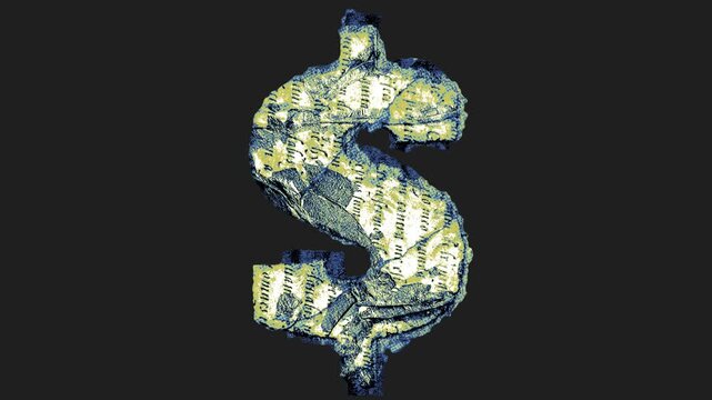 A drag and drop printed grunge style paper symbol that animates into place from shredded and torn paper pieces.
