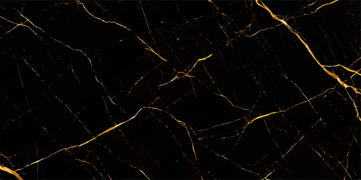 Dark marble stone background, golden vein streak texture, polished elegant surface, luxury decorative design, modern abstract artistic pattern illustration
