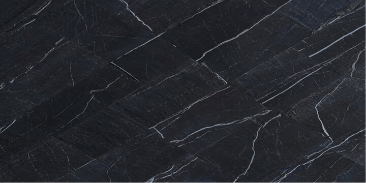 Dark marble tile background, white vein streak texture, polished elegant surface, luxury decorative design, modern abstract artistic pattern illustration