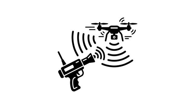 Drone Jammer Icon: Disrupting Unmanned Aerial Vehicle Signal