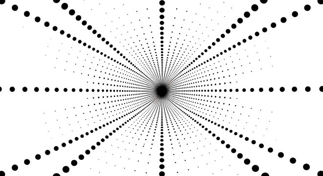 Abstract radial dot pattern