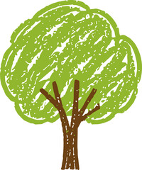Fototapeta premium Simple Green Tree Illustration