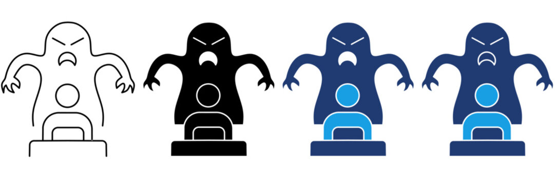 Nightmares and Sleep Paralysis icon collections. Containing Ghost, Fear, Panic, Horror and more icons.