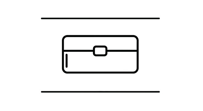 Simple Line Icon of a Toolbox, Tool Chest, or Storage Box