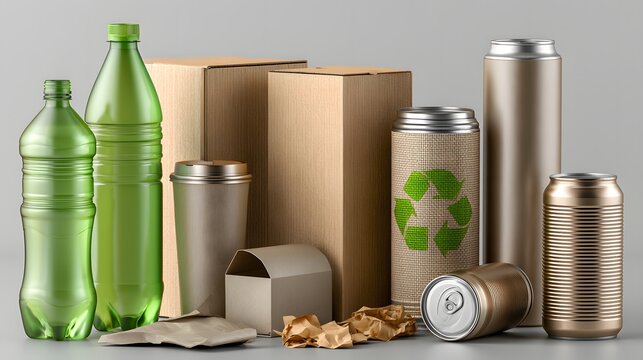 Collection of recyclable materials ready for sorting and disposal