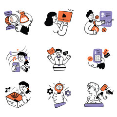 Fototapeta premium Activity illustration file set 15