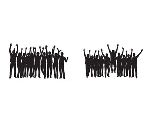 Obraz premium Crowd Celebration Silhouette Collection
