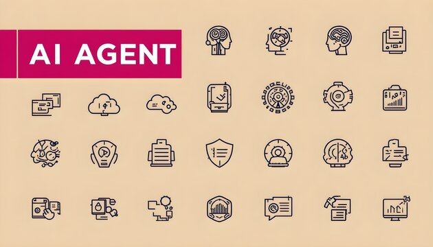 Adobe Stock AI Agent icons visualization through striking line 