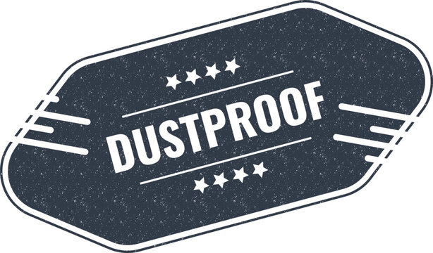 A vintage style dustproof sign designed as an isolated emblem for industrial branding and product marketing