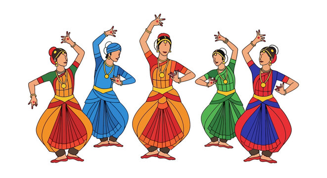 Indian classical dance performance group.