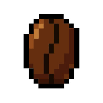 retro pixel coffee bean 8-bit game design