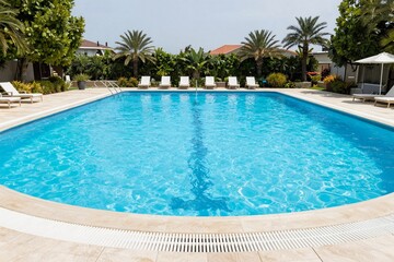 Fototapeta premium Serene Outdoor Swimming Pool Relaxation