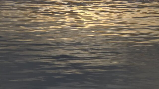 sunset reflection on lake waves abstract water pattern texture background 4k video