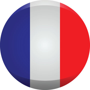 France flag icon circular vector graphic for national identity and design