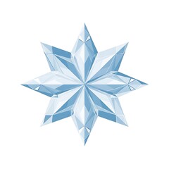 Fototapeta premium Blue crystal geometric shape with sharp edges.