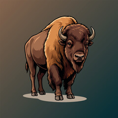 American bison vector © MDELEAS