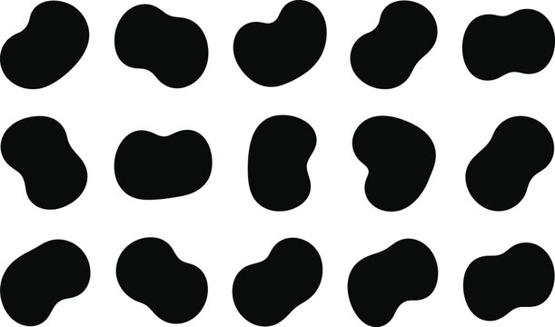 shape grid of irregular blob silhouettes