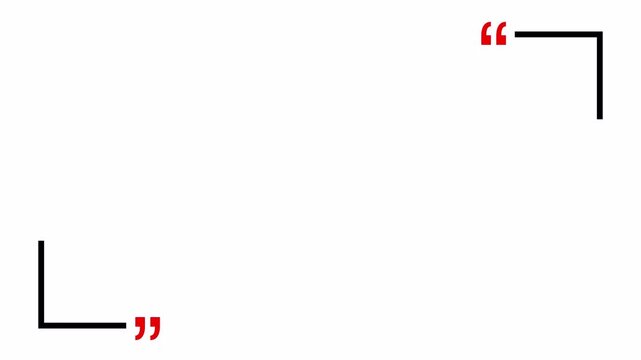 minimalist quote box animation on transparent background with alpha channel in 4K animation minimalist quote box animation with screen