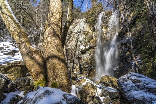 Kaledonia Waterfall in the Troodos Mountains, Cyprus