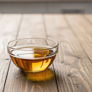Golden Elixir on Warm Wood: A Glimpse of Kitchen Serenity