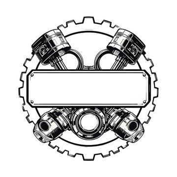 adobe stock image of mechanical engine parts in a gear circle
