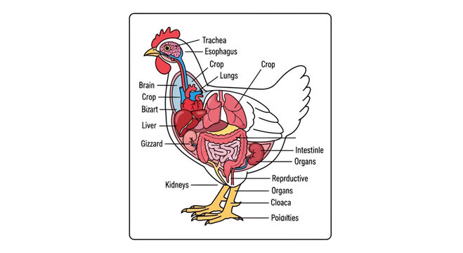 Chicken Anatomy Diagram: Internal Organs and Systems