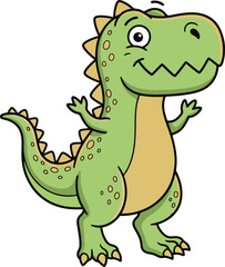 Fototapeta premium Happy Cartoon T-Rex Dinosaur