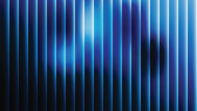 Abstract blue striped background with vertical line pattern, velvet curtain texture, stage theater backdrop, wallpaper design in blue and dark tones