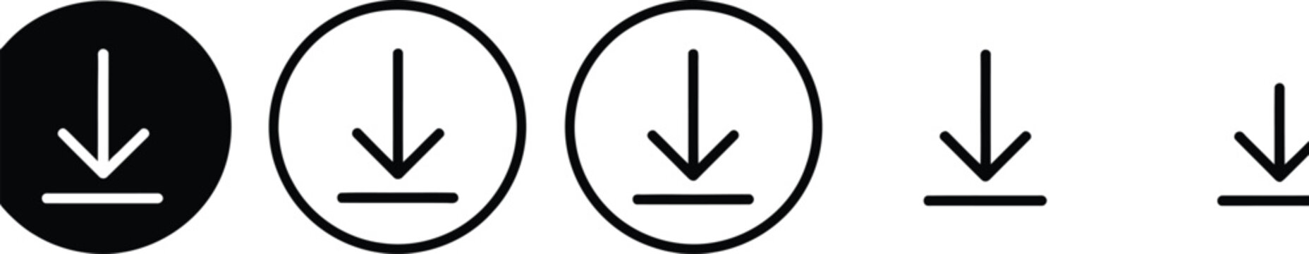 Download Icons Featuring File Transfer Symbols for Digital Content Access, Data Storage, and Software Applications