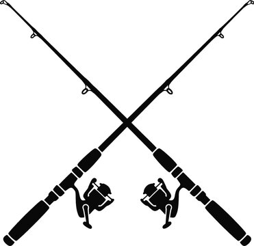 cross fishing pole silhouette Crossed Fishing Rods Images – Browse 1,383 Stock Photos, Vectors, and Video