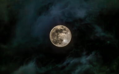Full moon, moon, night sky, Czech republic © Ricci