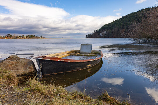 Boat, Plumlov Dam, Olomouc Region, Czech Republic