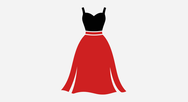 red dress silhouette LILIANA RED TAFFETA U-LINE DRESS | CULT MIA