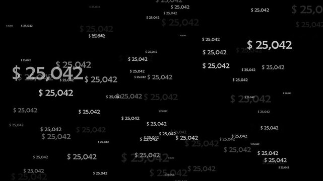 money counter flying towards camera. digital currency dollar rain background. perfect for the share market stock exchange digital