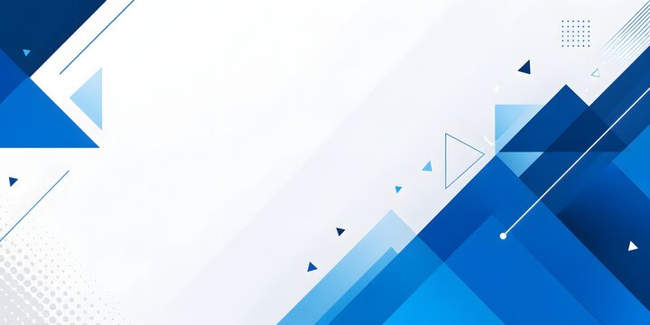 Blue geometric pattern with overlapping triangles and lines on a white background abstract triangle shapes design modern contemporary graphic vector