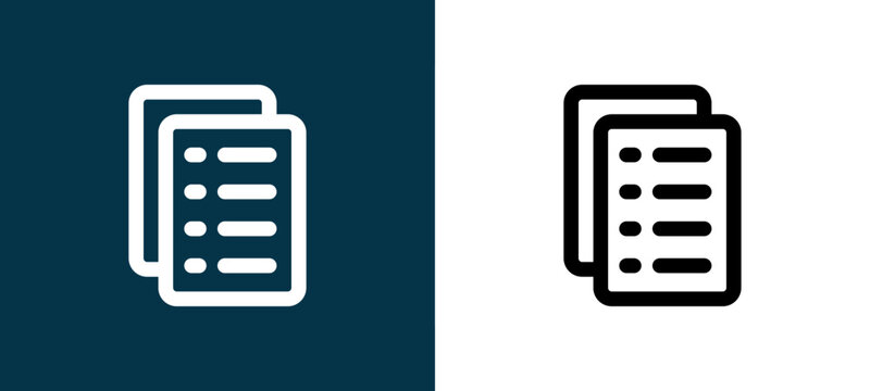 Two-tone line icon pair in black and white, editable stroke vector illustration for web, mobile apps, UI design, branding, and print from Marketing and Business