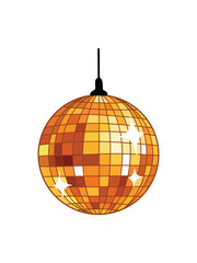 Obraz premium gold disco ball sparkling mirror sphere party lighting effect