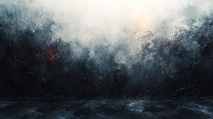 Fototapeta premium A captivating scene of swirling dark clouds and a soft glow emerging at dawn