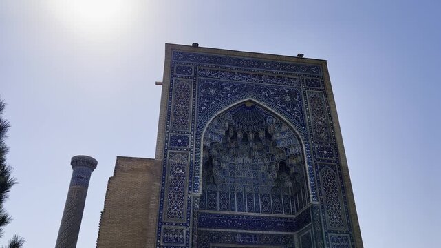 Samarkand, Uzbekistan - 04 04 2025: Registan Square in Samarkand, Uzbekistan, historic Islamic architecture
