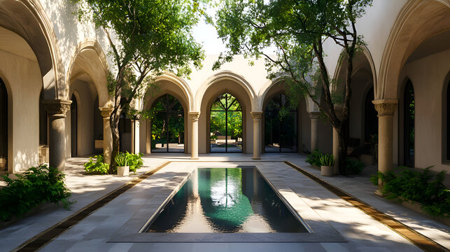 courtyard of the church