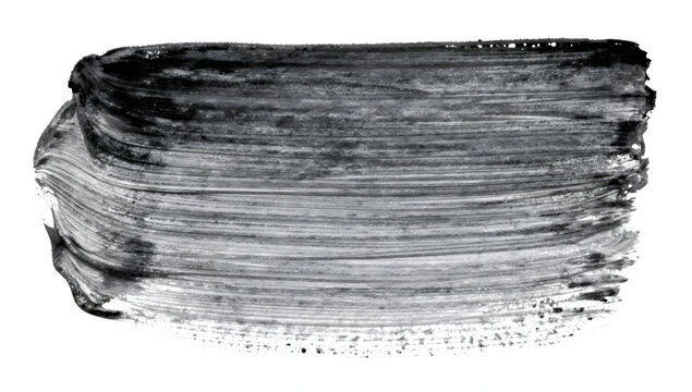 Abstract Black Brushstroke: A textured black brushstroke with visible bristle marks, creating an artistic and minimalist graphic element.