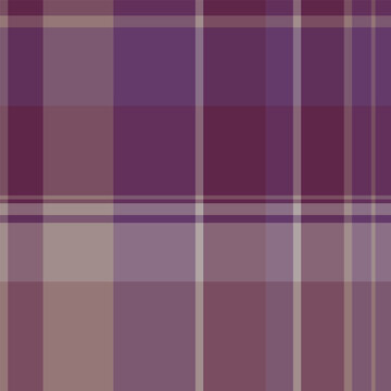 Tile textile pattern check, poncho tartan fabric texture. Realistic seamless background vector plaid in pastel and pink colors.
