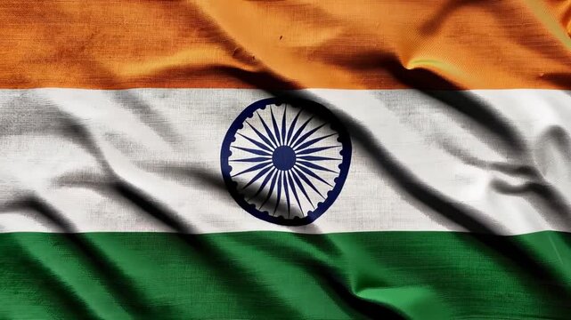 India flag, 4K video