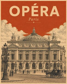 Opera Garnier In Paris, France Post Card/Poster