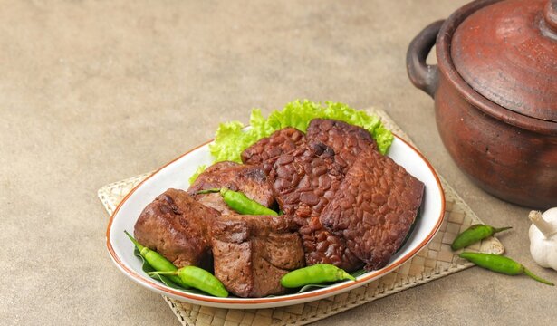 Tempe tahu bacem is traditional food from Java Indonesia