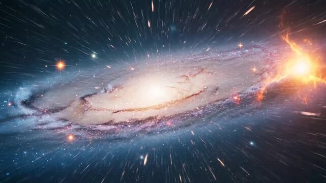 A vibrant spiral glowing in the deep dark expanse of outer space